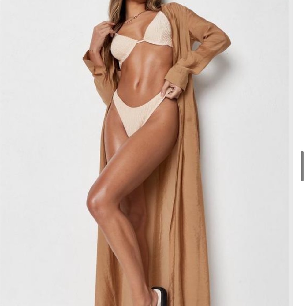 NWT chiffon tie waist kimono maxi beach cover up